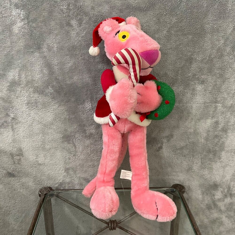 United Artist Toy Network Pink Panther Christmas Plush 2002 17”Tall